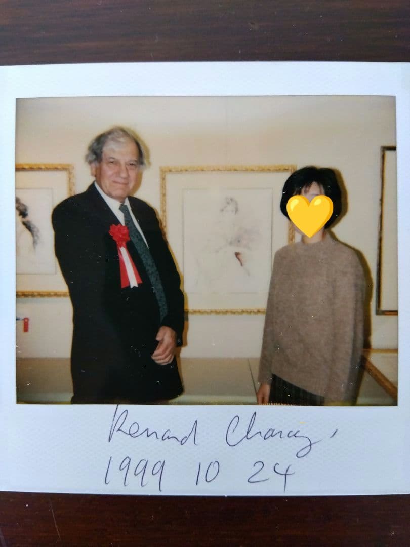 【ベルナール・シャロワ】　デッサン・アールヌーボー風 女性肖像画