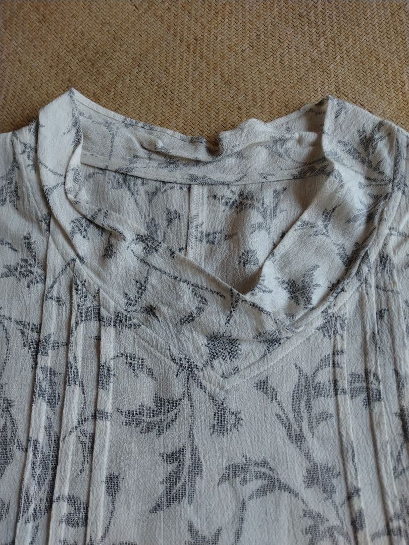 群言堂登美花柄五分袖チュニック