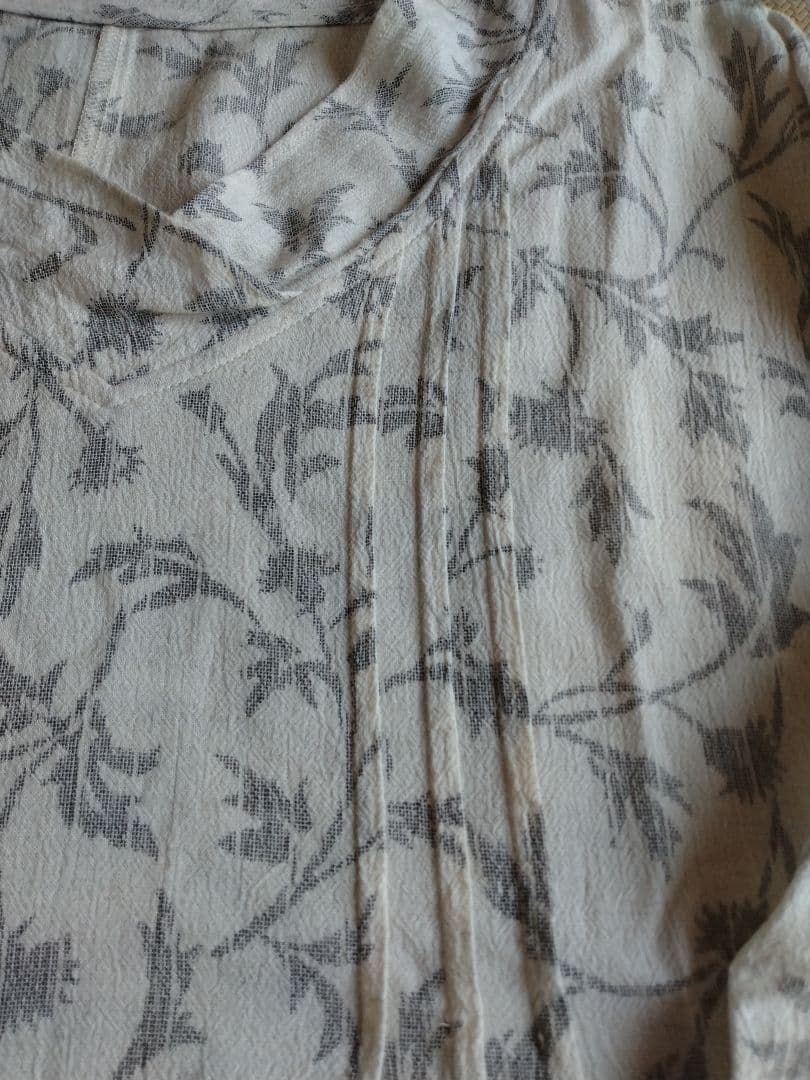 群言堂登美花柄五分袖チュニック