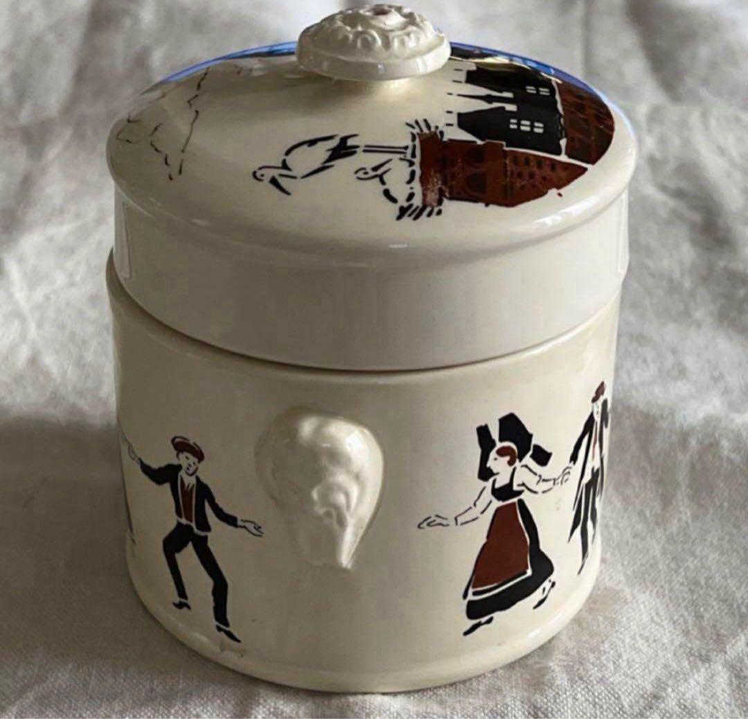 フランス アンティーク サルグミンヌ アルザス テリーヌポット キャニスター