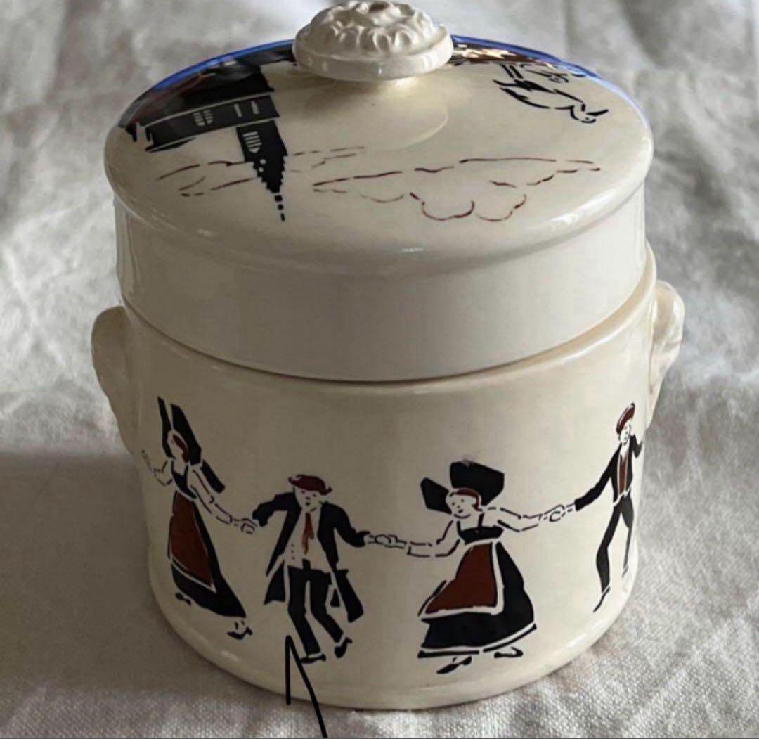 フランス アンティーク サルグミンヌ アルザス テリーヌポット キャニスター