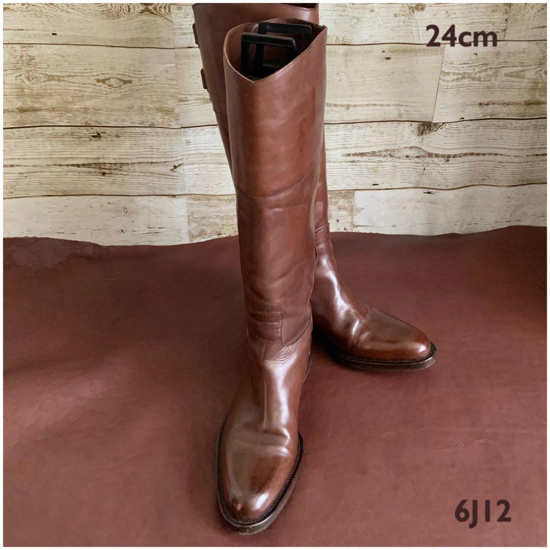サルトル【24㎝位】ロングブーツ☆クリーニングお手入れ済6J12