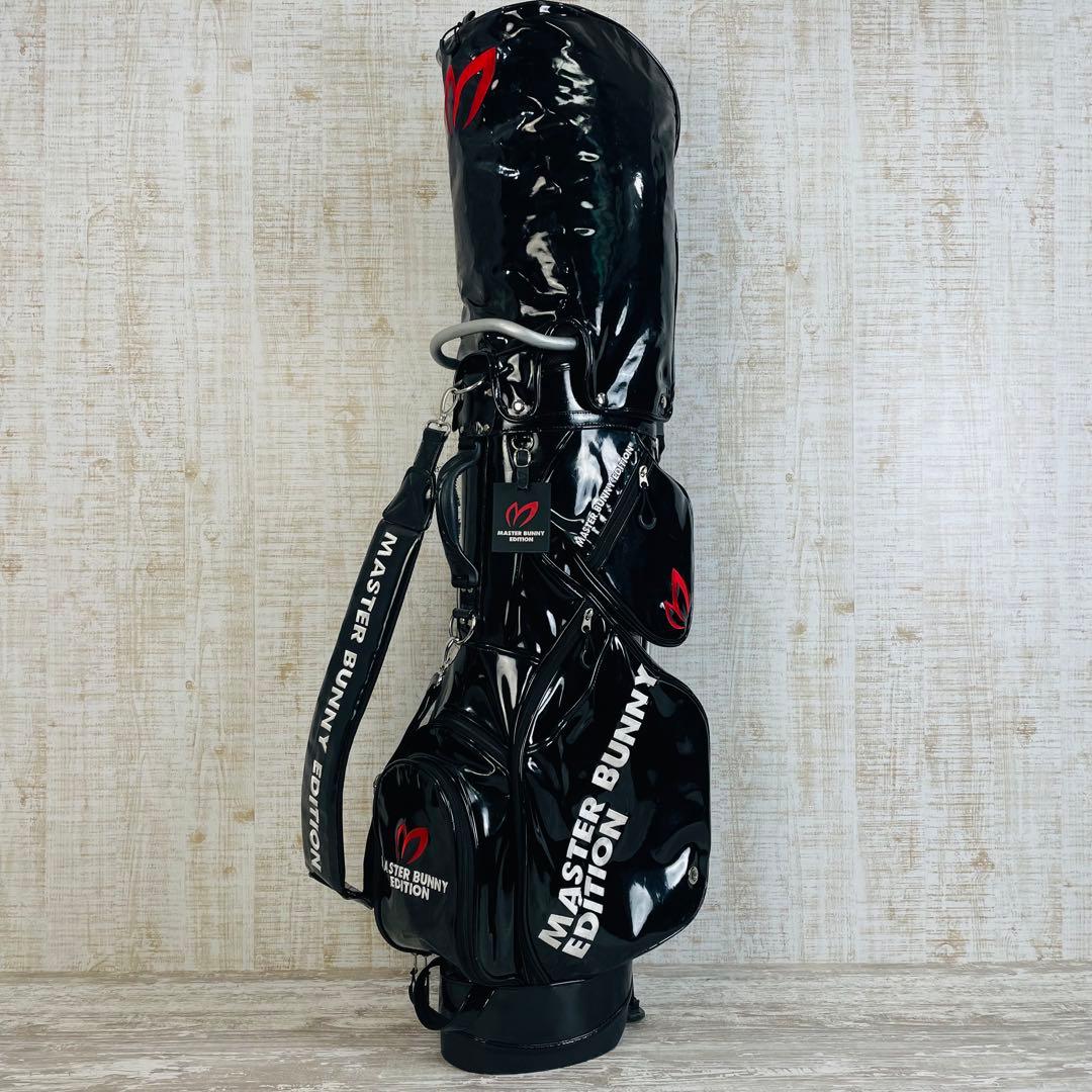 マスターバニーエディション　総エナメル　スタンド　キャディバッグ　ブラック9型
