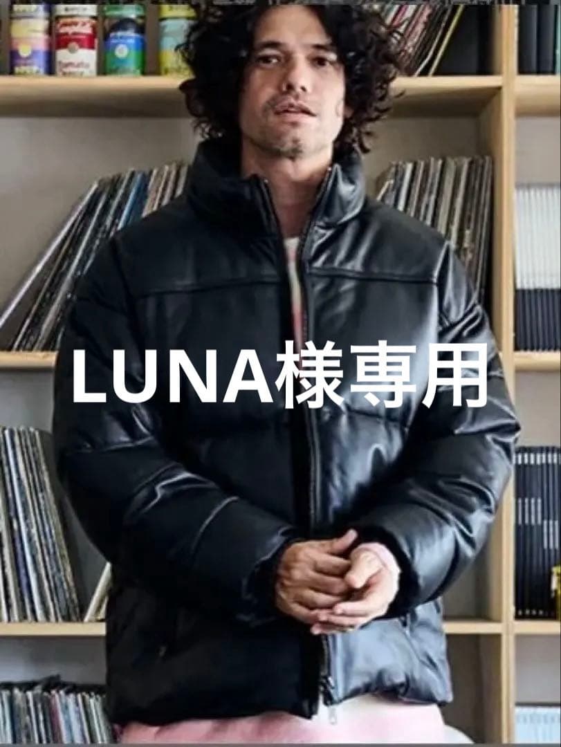 ジャケット・アウター ADAM PATEK leather looose down jacket