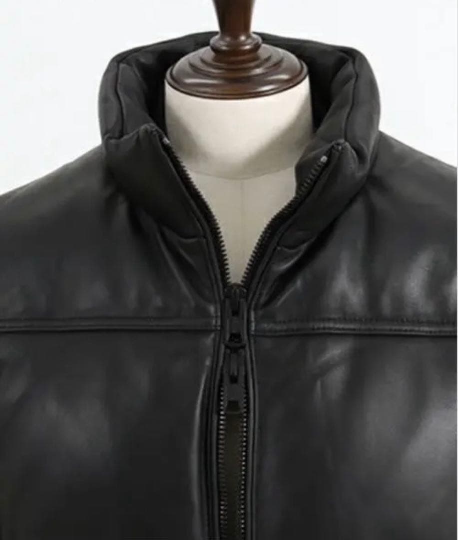 ジャケット・アウター ADAM PATEK leather looose down jacket