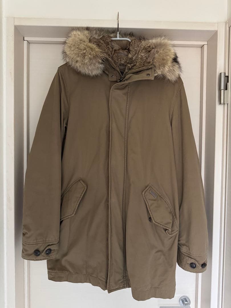 WOOLRICHモッズコート ラビット/コヨーテファー ライナー付