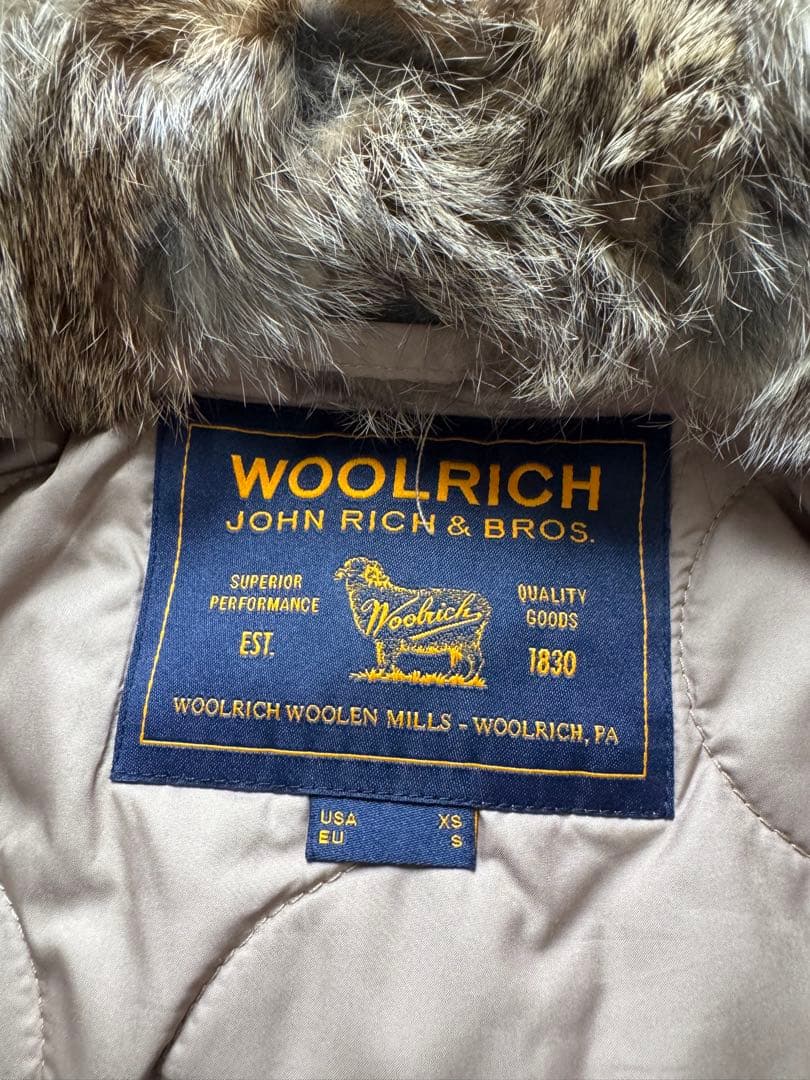 WOOLRICHモッズコート ラビット/コヨーテファー ライナー付