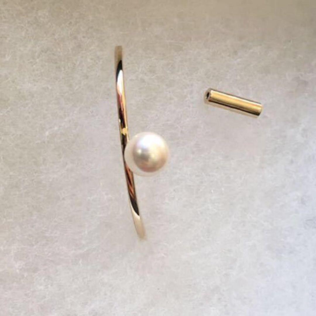 au⭐︎hirotaka ヒロタカ ボウ　ピアス　アコヤパール　K10