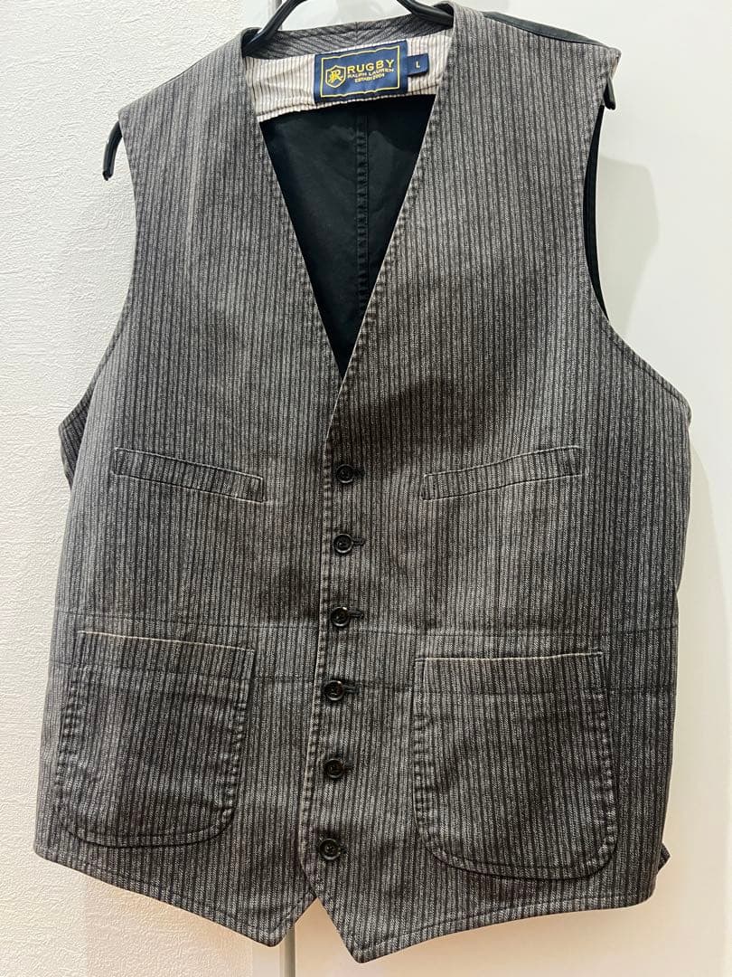 《希少／サイズL》RALPH LAUREN RUGBY／ストライプ／ベスト
