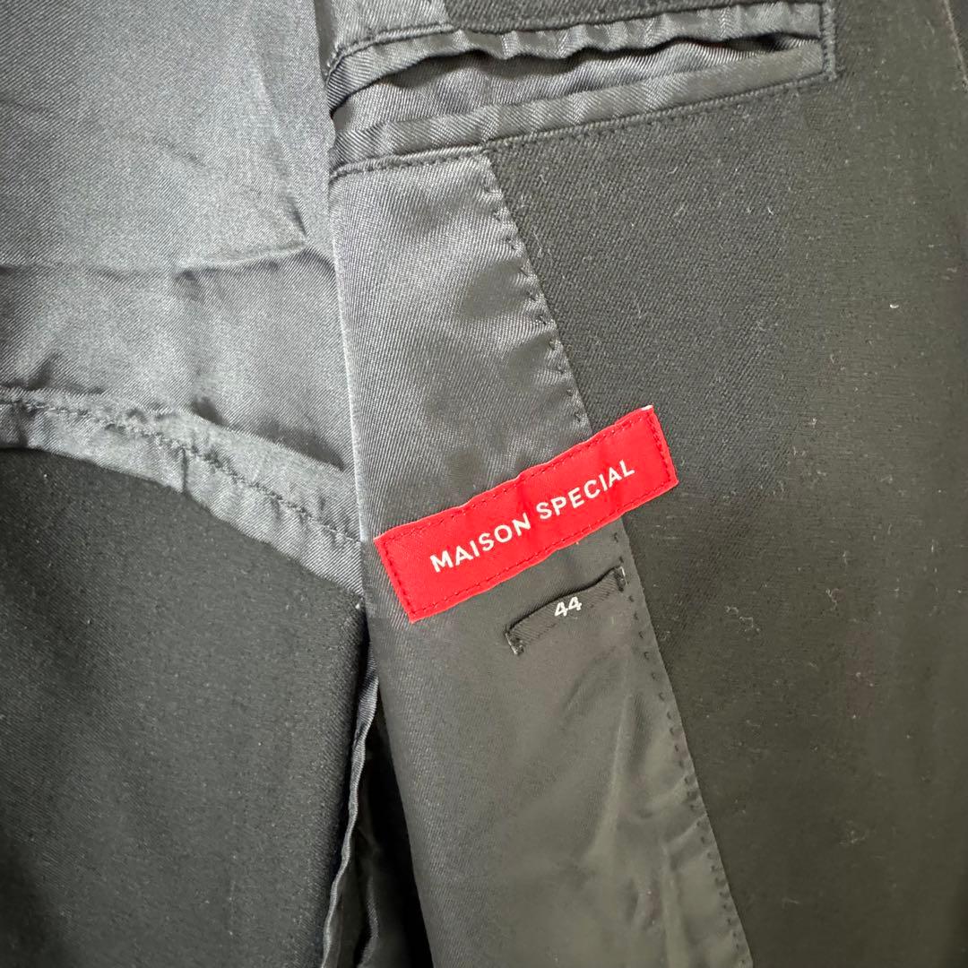 MAISON SPECIAL ノーカラージャケット 44 黒