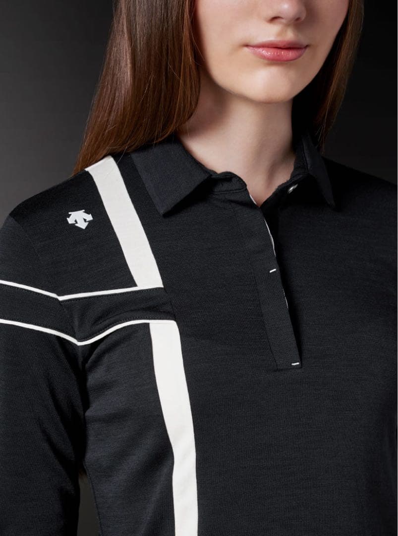 DESCENTE 定価1.7万 マナードウール 切り替え ロングスリーブシャツ