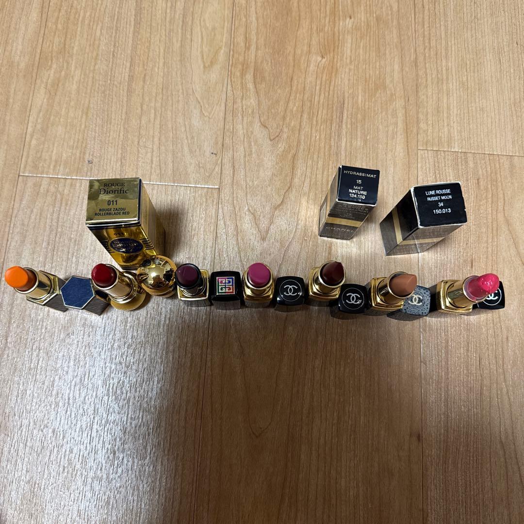 口紅7個セット シャネル イヴ・サンローラン ディオール