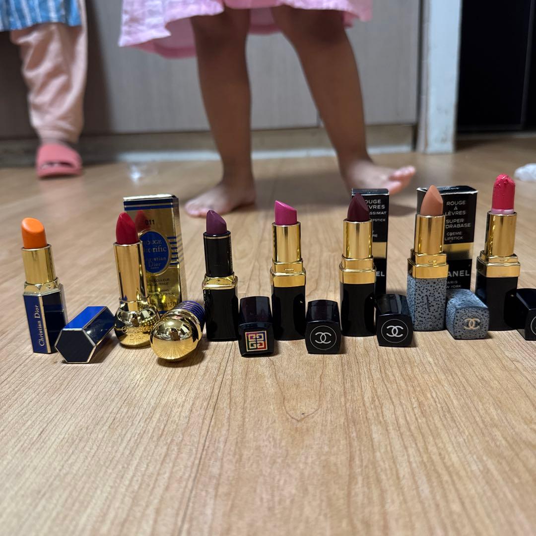 口紅7個セット シャネル イヴ・サンローラン ディオール