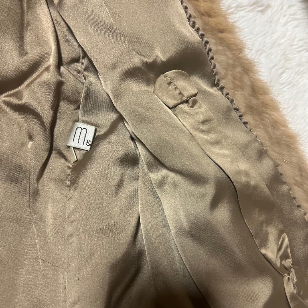 【SALE】高級ミンクファーコート　ベージュ　ヘリンボーン　ファーコート　17号