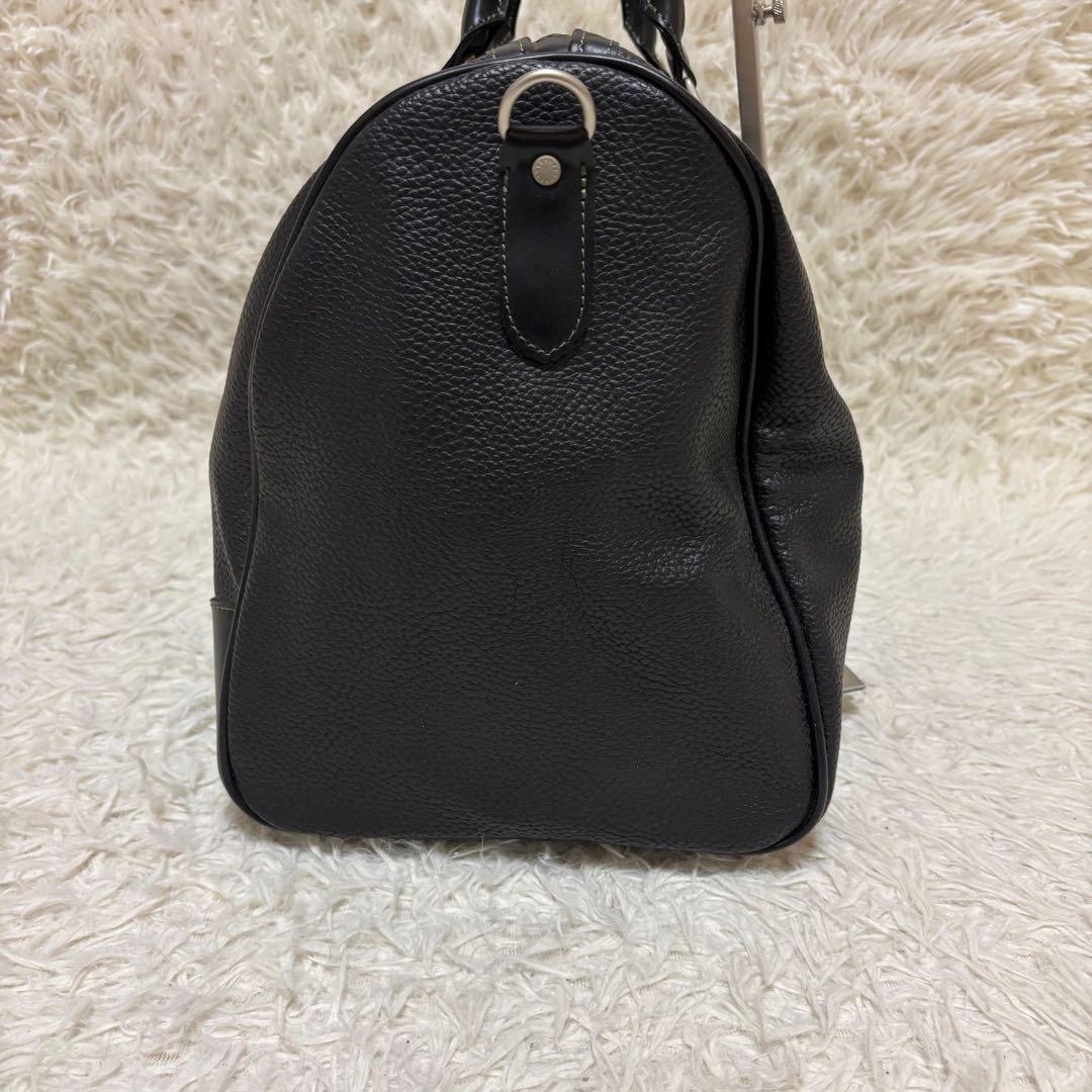 良品✨ ピエールカルダン ボストンバッグ シボ革 黒 ブラック