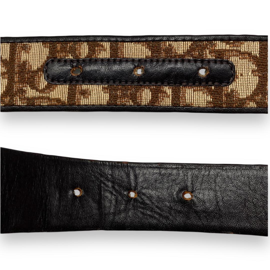 クリスチャンディオール トロッター ベルト ゴールド ブラウン Dior