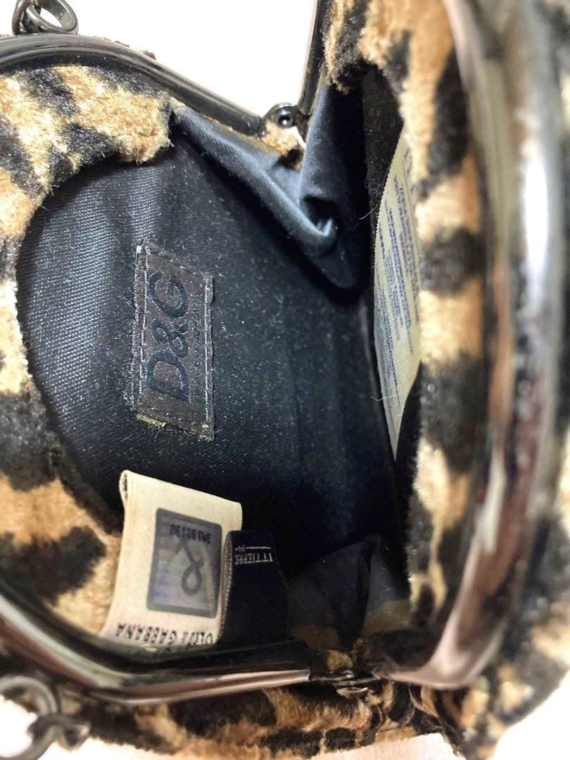 D&G ドルチェ&ガッパーナ ヒョウ柄 パーティー ポーチ がま口 アニマル