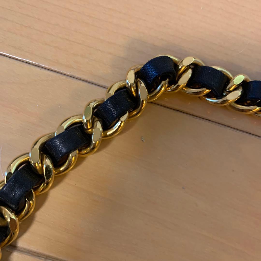 美品‼️シャネル チェーンベルト ゴールド/ブラック　定番‼️ラムスキン