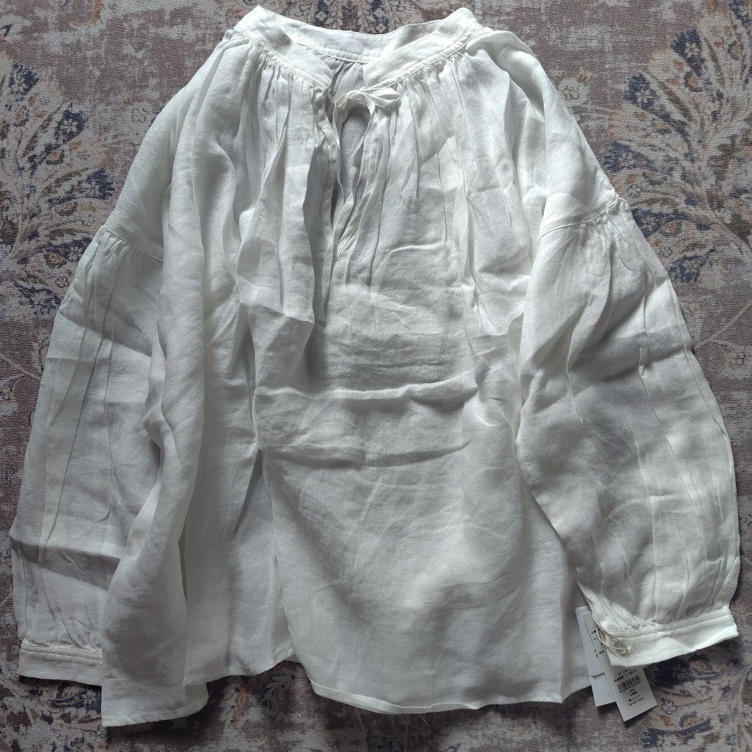 TUTIE ツチエ 2WAYギャザーブラウス リネン