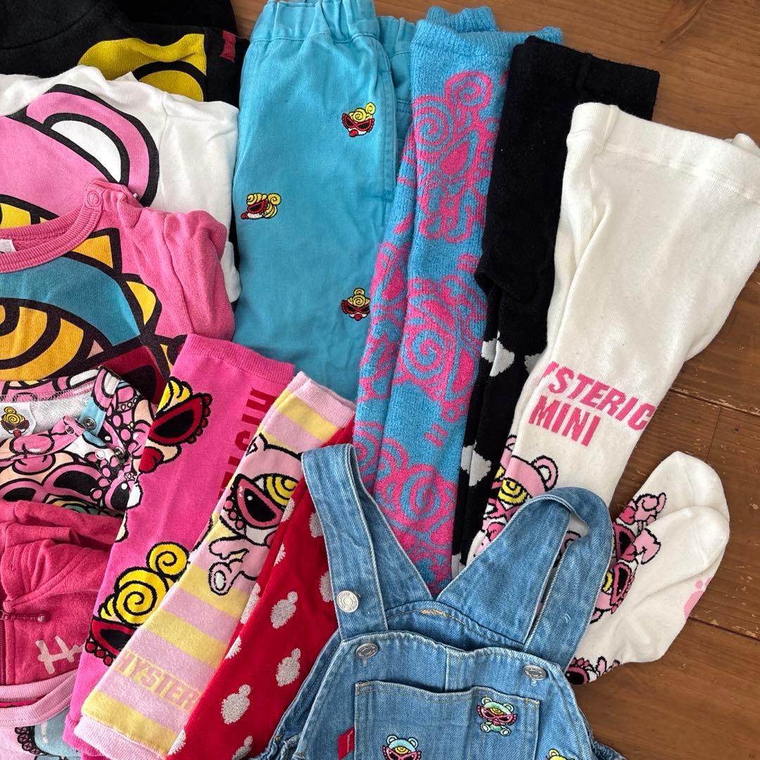 【追加済み】ヒスミニ90まとめ売り女の子向け人気のサロペ、トレーナーなど21点