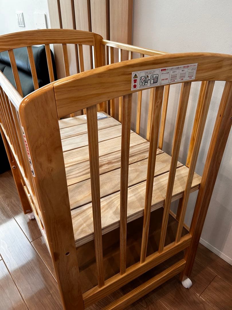 【KATOJI（カトージ）】ハイポジションミニベッド アーチ（ナチュラル）