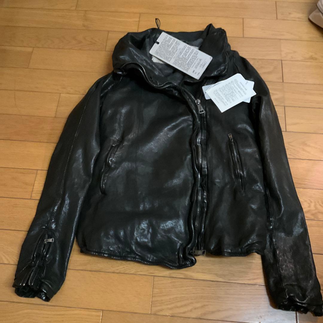 ブラック レザー ジャケット GIORGIO BRATO カカオ