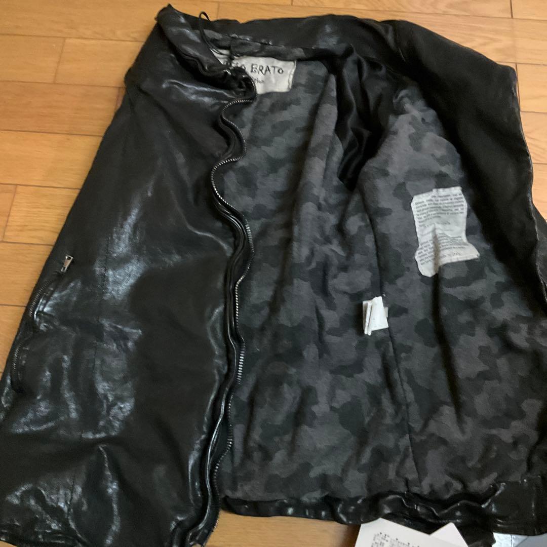 ブラック レザー ジャケット GIORGIO BRATO カカオ