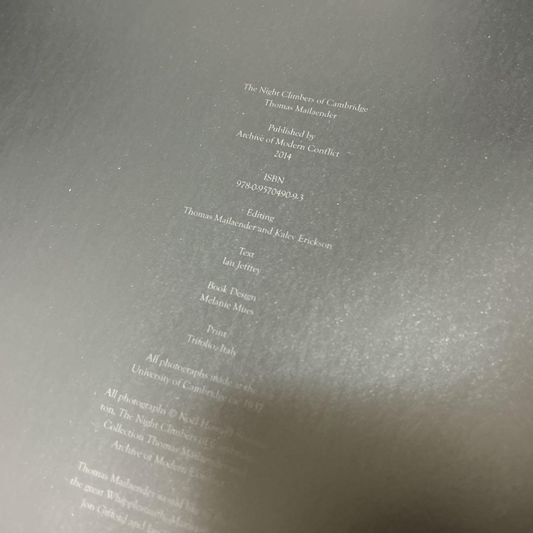 写真集 THE NIGHT CLIMBERS OF CAMBRIDGE