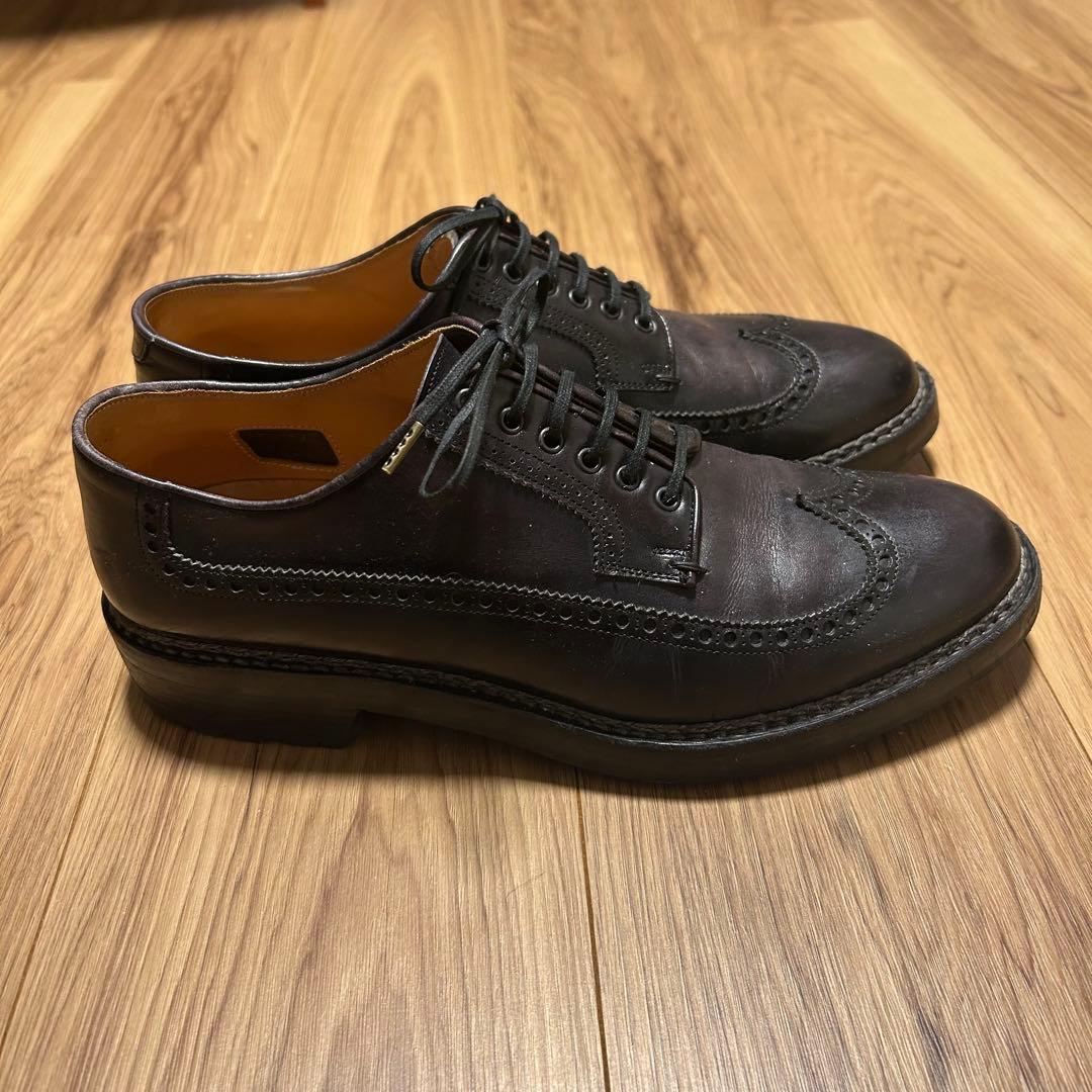 F.LLI GIACOMETTI ロングウィングチップ40.5 ノルウィージャン