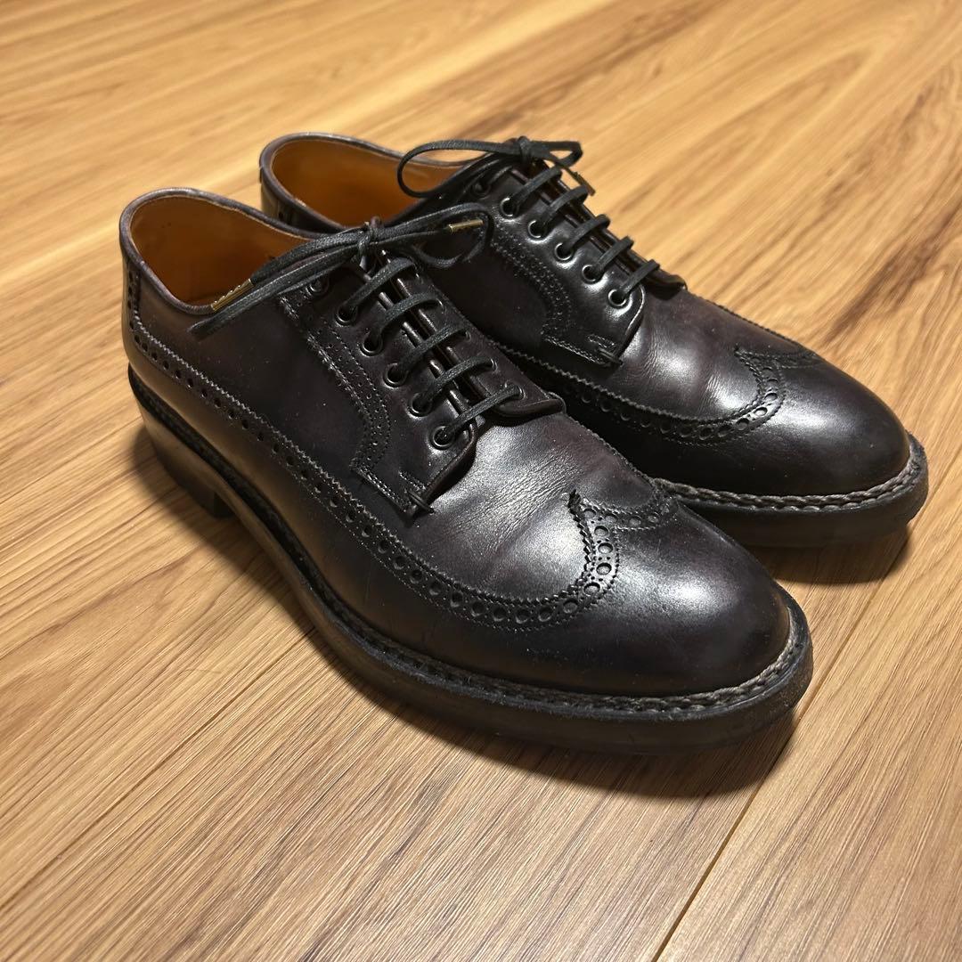 F.LLI GIACOMETTI ロングウィングチップ40.5 ノルウィージャン