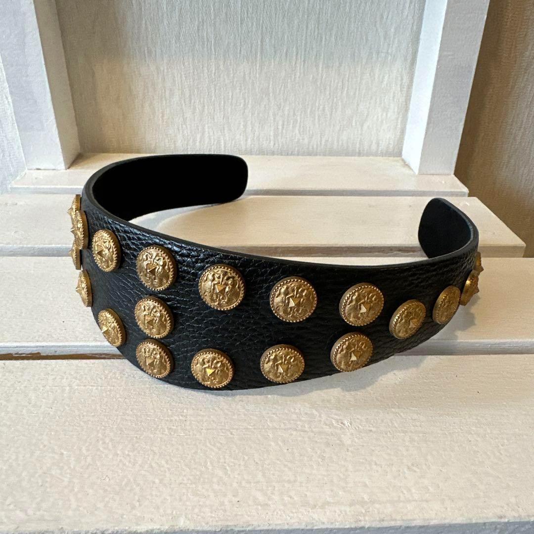 ヘアアクセサリー VALENTINO Gold Studs Head Band