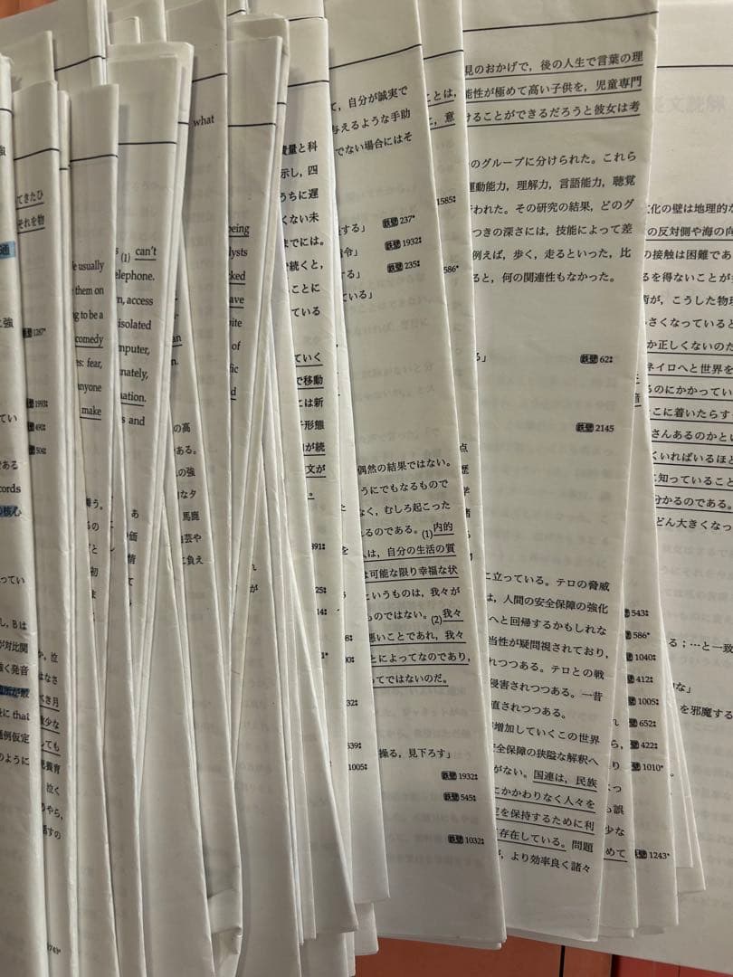 【特別価格】鉄緑会　高1英語　授業プリント付きフルセット