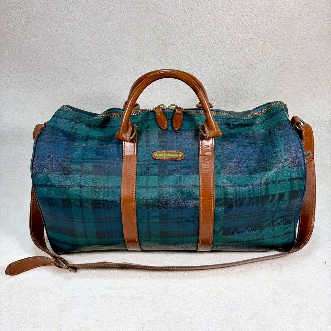 【美品✨】ポロラルフローレン　ボストンバッグ　旅行カバン 2way 大容量PVC