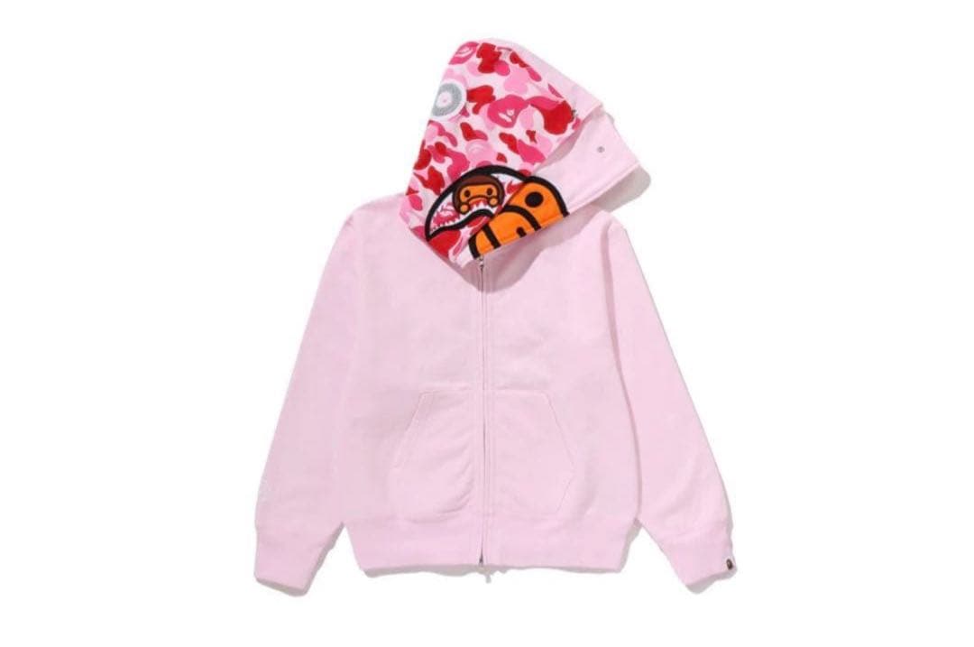 トップス BAPE MILO SHARK FULL ZIP DOUBLE HOODIE