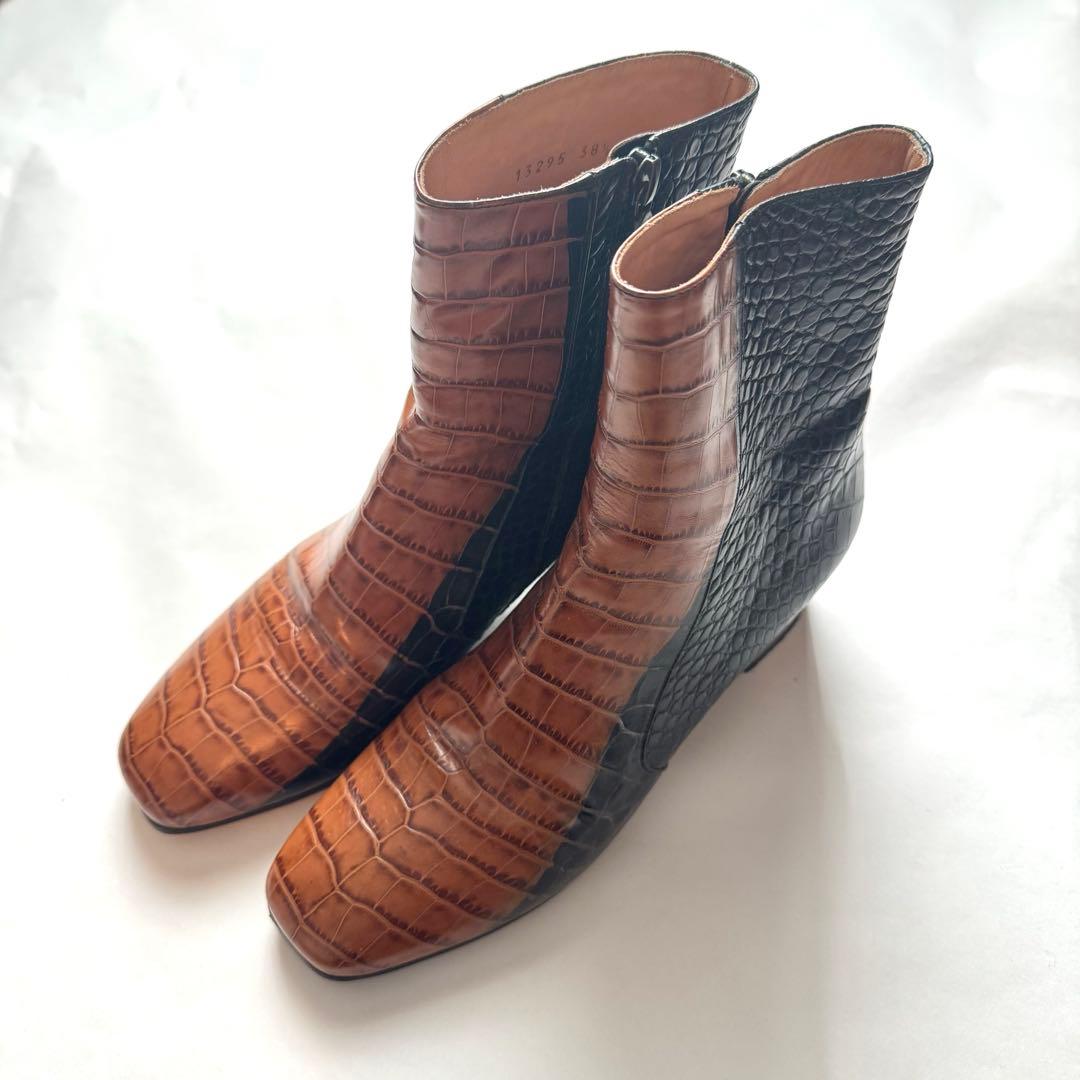 DRIES VAN NOTEN ドリスヴァンノッテン ブーツ 38.5 茶 黒