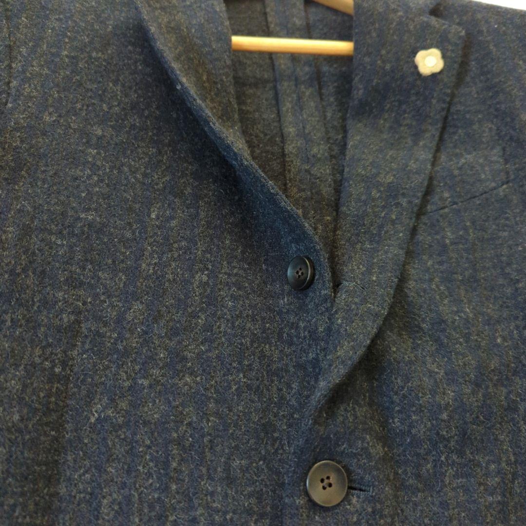 ラルディーニ アンコンジャケット 高級生地 近年 ネイビー系 46