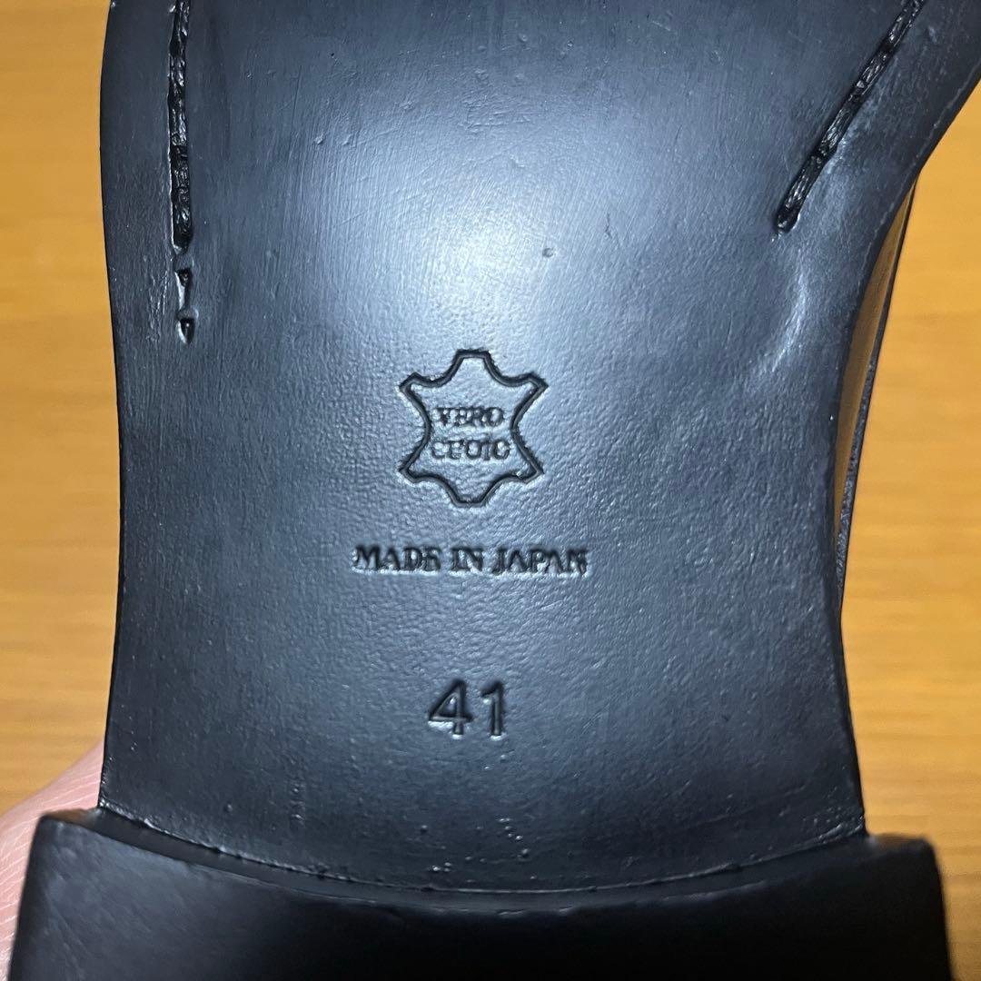 【週末セール】【美品】 PADRONE プレーントゥレザーシューズ 総革 41