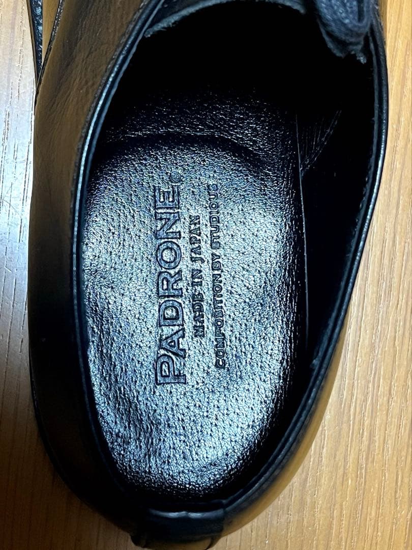 【週末セール】【美品】 PADRONE プレーントゥレザーシューズ 総革 41