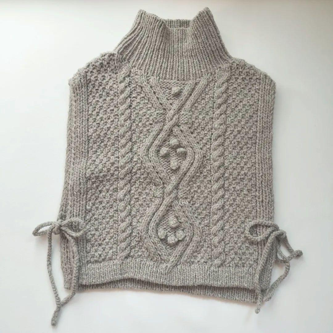 【nest Robe】ペルーニット ポップコーン ケーブル ベスト ネストローブ
