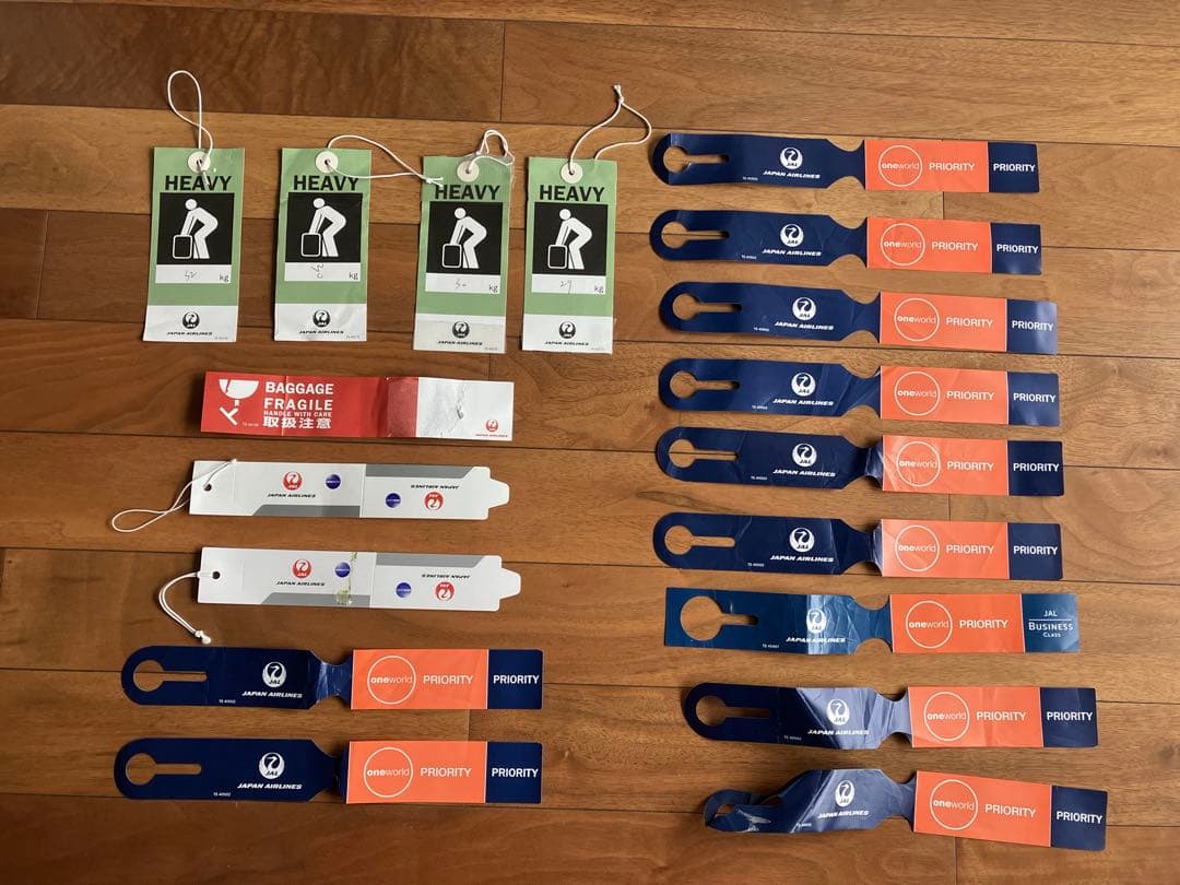 JAL手荷物タグ HEAVY セット　日本航空　フラジール
