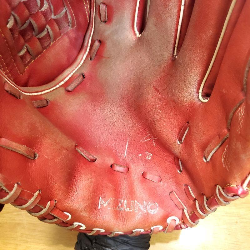 ミズノ 堀内恒夫モデル サイン刻印 ビンテージグラブ 投手用 軟式グローブ