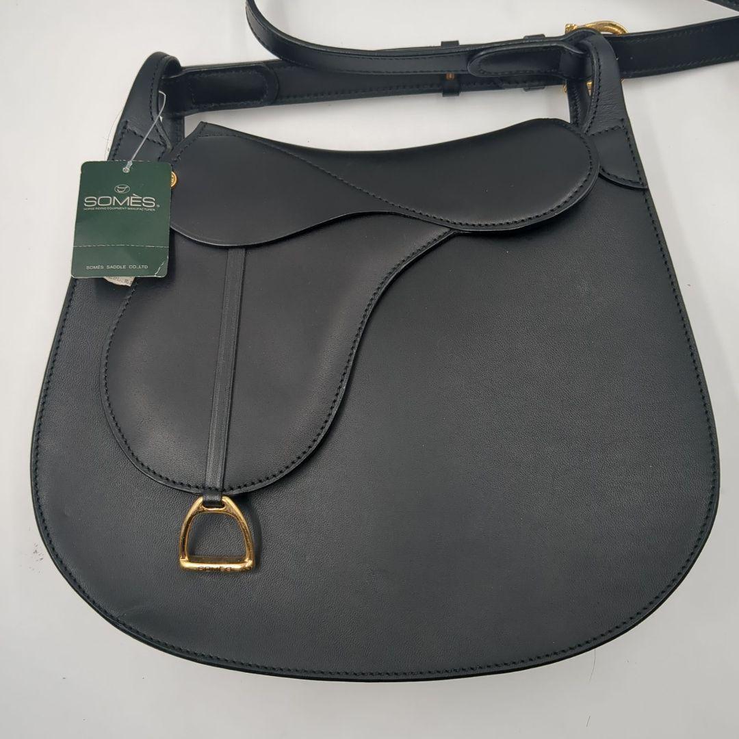 極美品 SOMES ソメス サドルバッグ ショルダーバッグ 金具 レザー