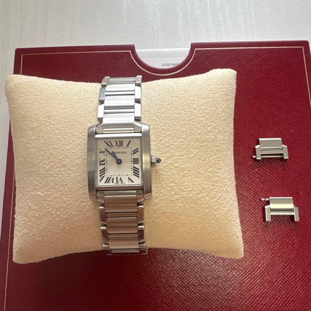 カルティエ タンクフランセーズ レディース　予備コマあり