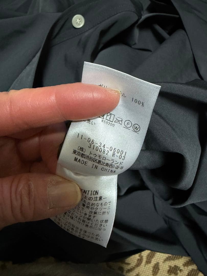 おススメ‼️Ballsey スパンブロード バックプリーツシャツワンピース　グレー