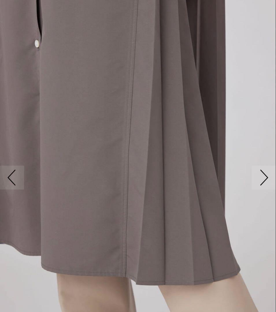 おススメ‼️Ballsey スパンブロード バックプリーツシャツワンピース　グレー