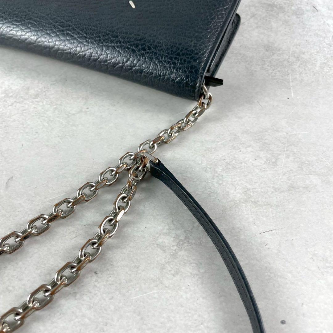 【お買い得】メゾンマルジェラ チェーンショルダーウォレット 4ステッチ