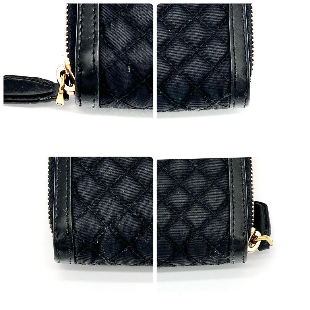 【極美品】PRADA 長財布　キルティング　ナイロン　レザー　ブラック