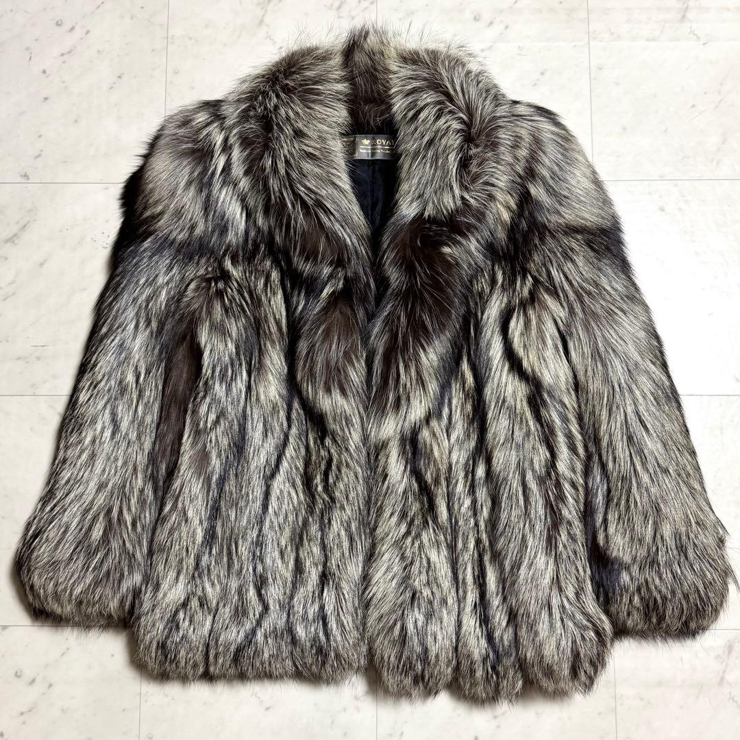 美品 SAGA FOX  毛皮コート 裏地ペイズリー柄 金サガ 11号