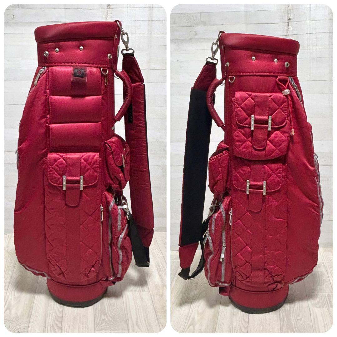 ONOFF レディースキャディバッグ　レッド【5割口】