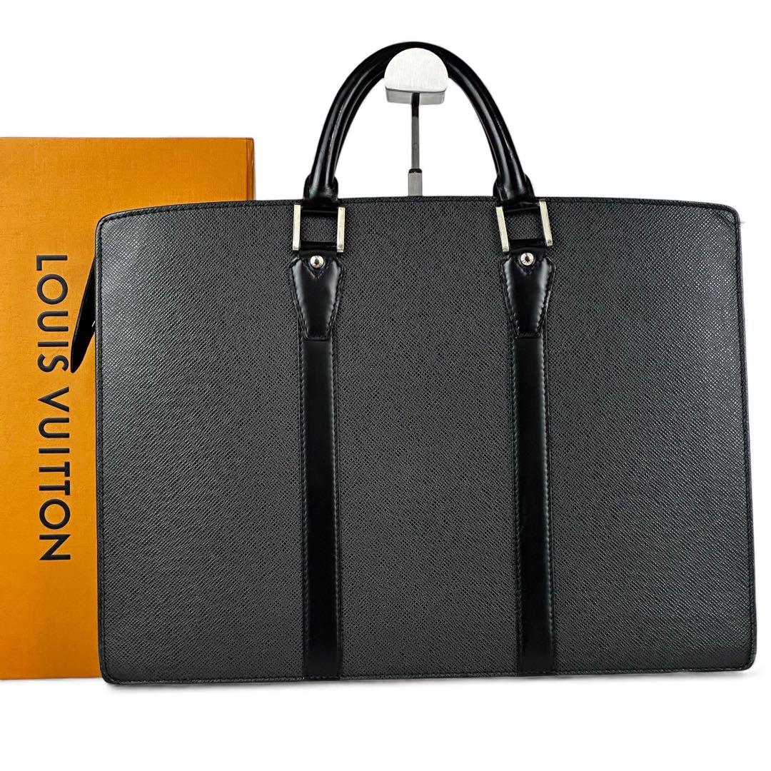 【極美品】ルイヴィトン タイガ ビジネスバッグ 黒 ブリーフケース 営業鞄 本革